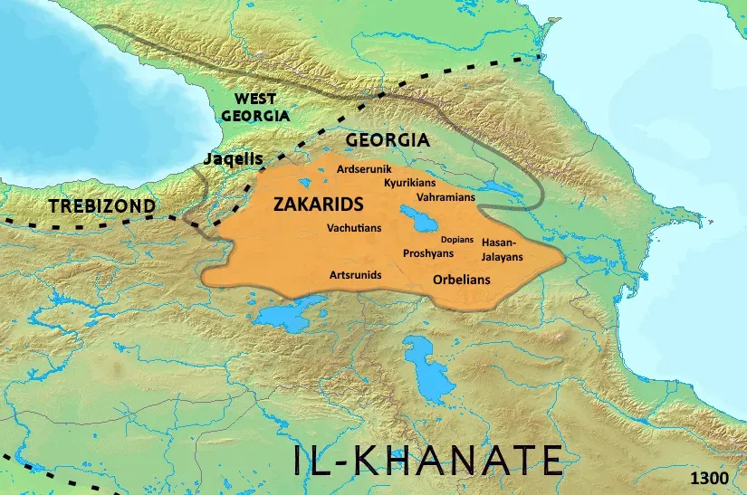 La carte Mkhargrdzéli-Zachariades