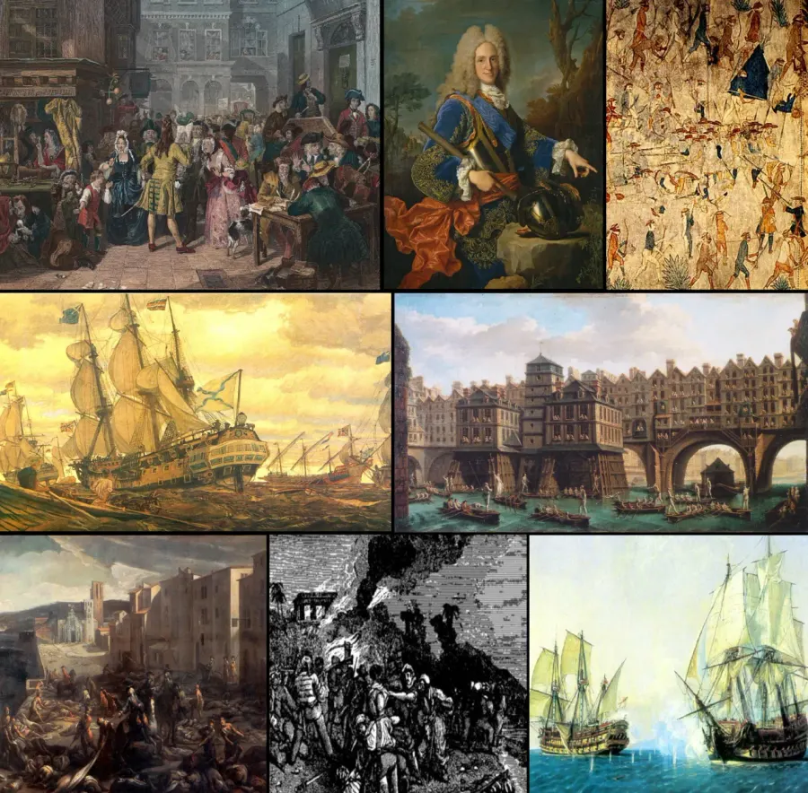 La carte Années 1720