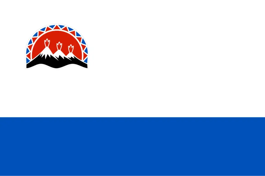La carte Drapeau du kraï du Kamtchatka