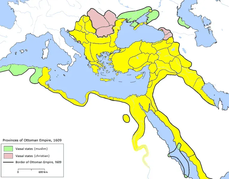 La carte Provinces de l'Empire ottoman