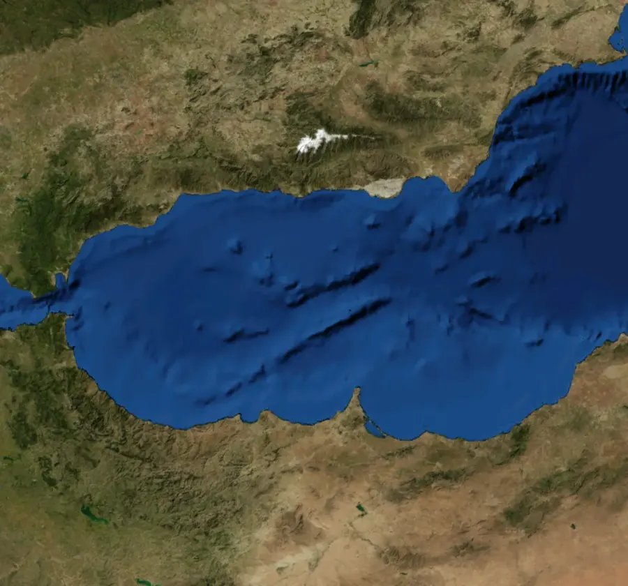 The Alboran Sea card