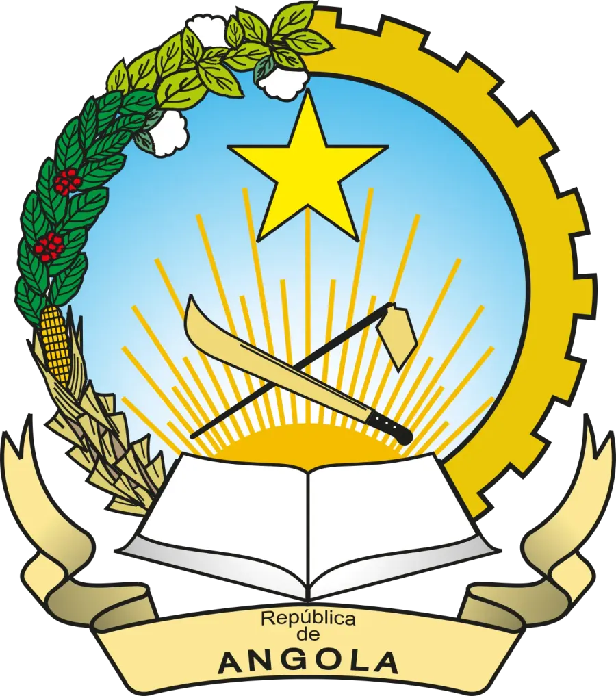 La carte Emblème de l'Angola