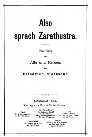 La carte Ainsi parlait Zarathoustra