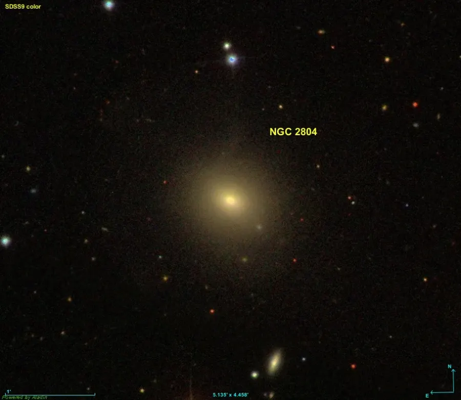 La carte NGC 2804