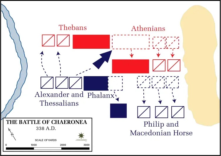 La carte Bataille de Chéronée