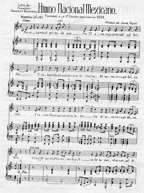 The Himno Nacional Mexicano card