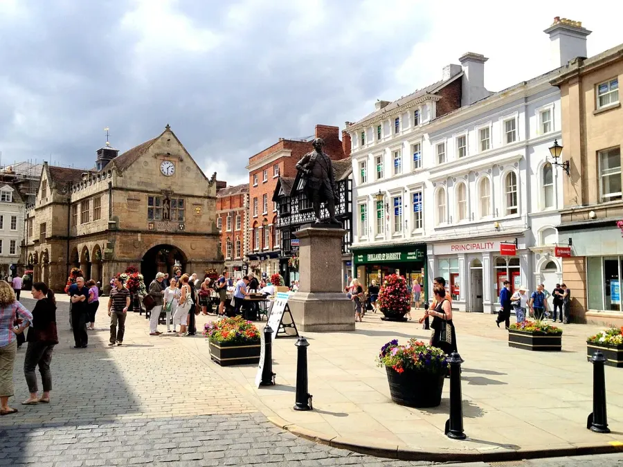La carte Shrewsbury
