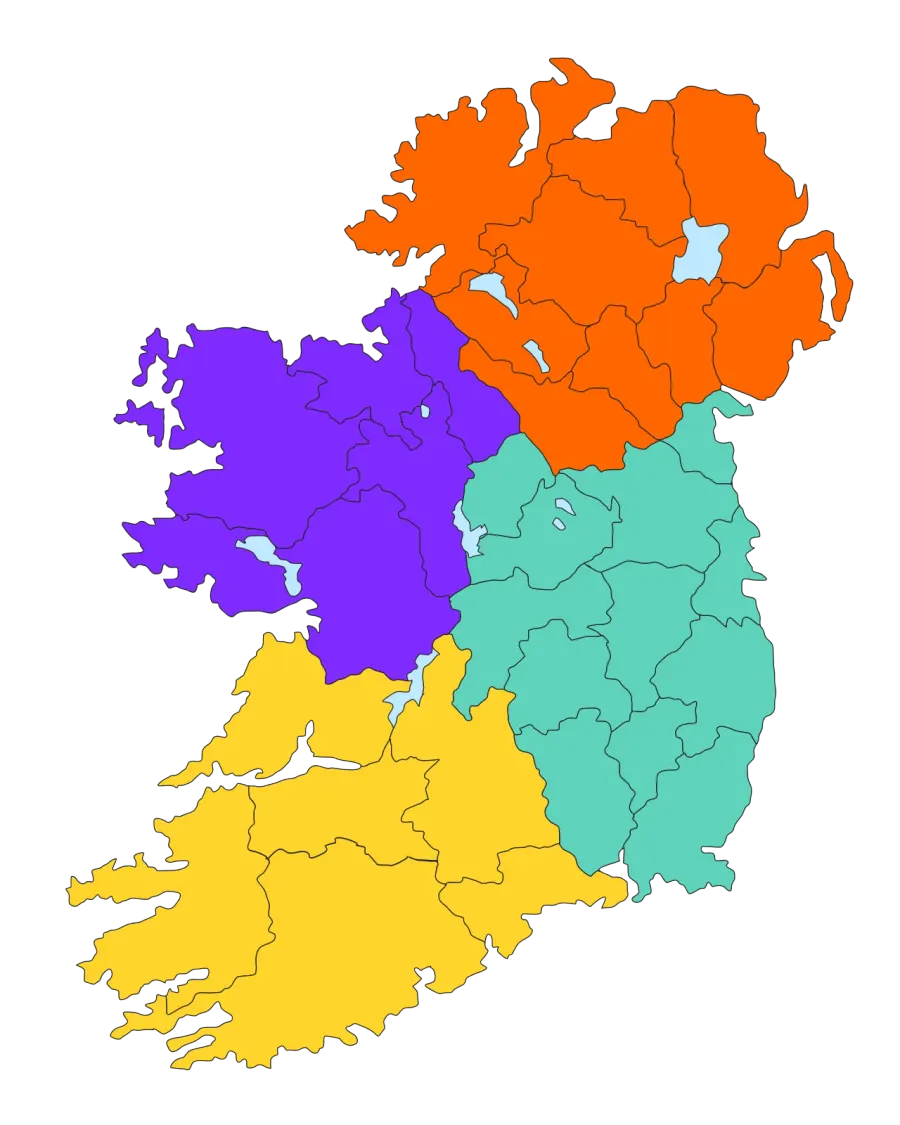 The Provinces of Ireland card