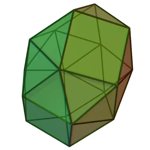 La carte Bicoupole hexagonale gyroallongée