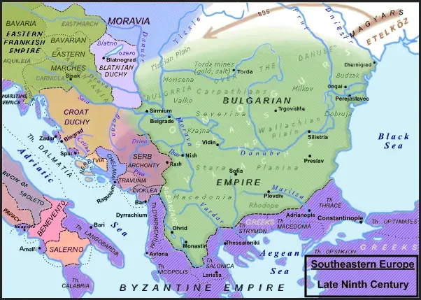 La carte Premier Empire bulgare