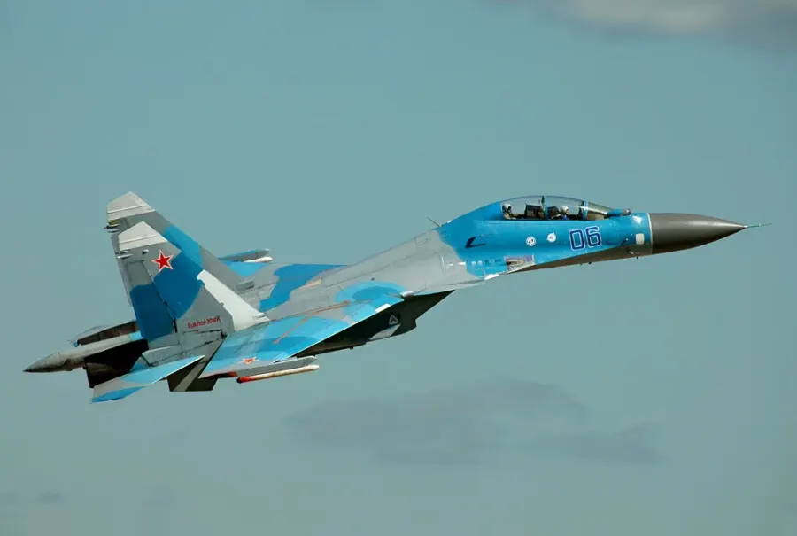 La carte Soukhoï Su-30
