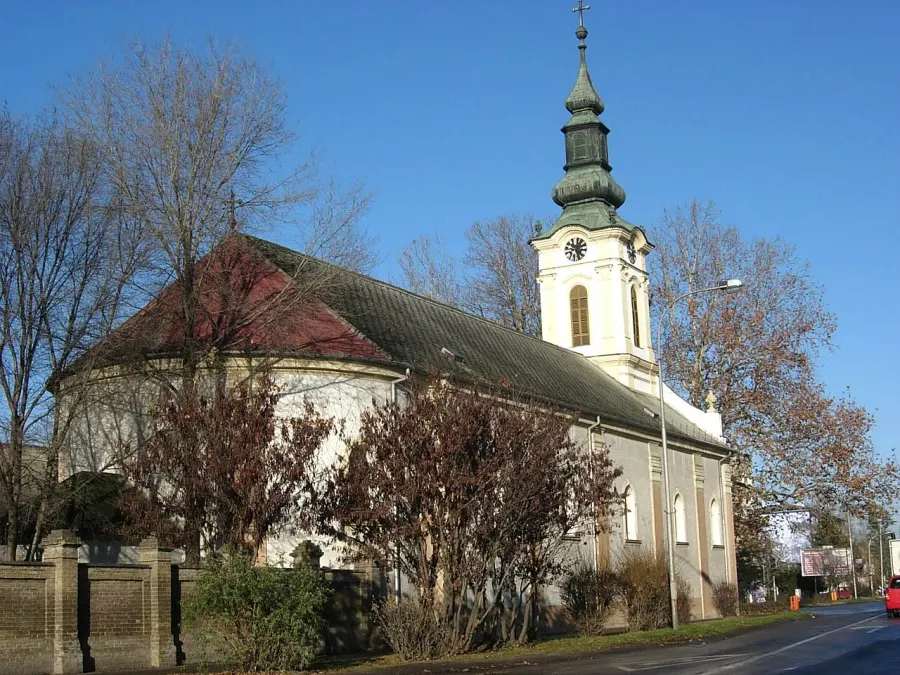 La carte Église évangélique slovaque de Stara Pazova