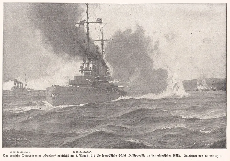 The Pursuit of Goeben and Breslau card