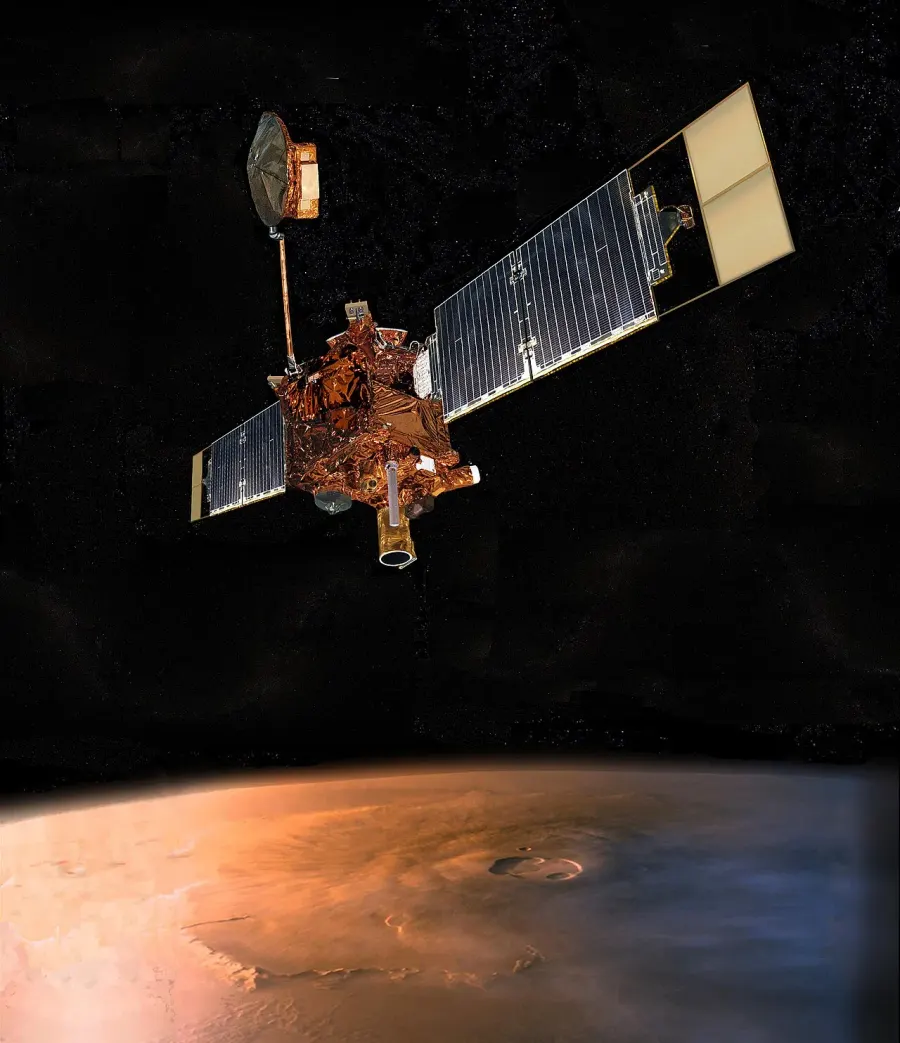 La carte Mars Global Surveyor