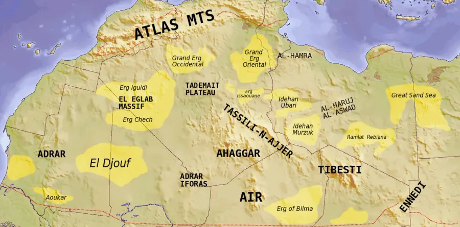La carte El Djouf
