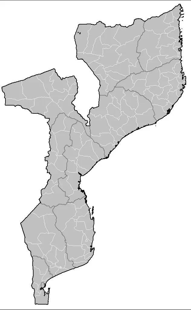 La carte Districts du Mozambique