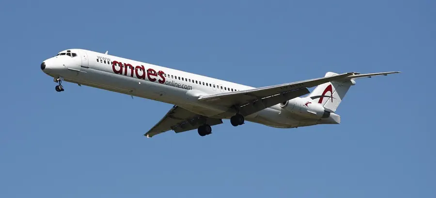 La carte McDonnell Douglas MD-80