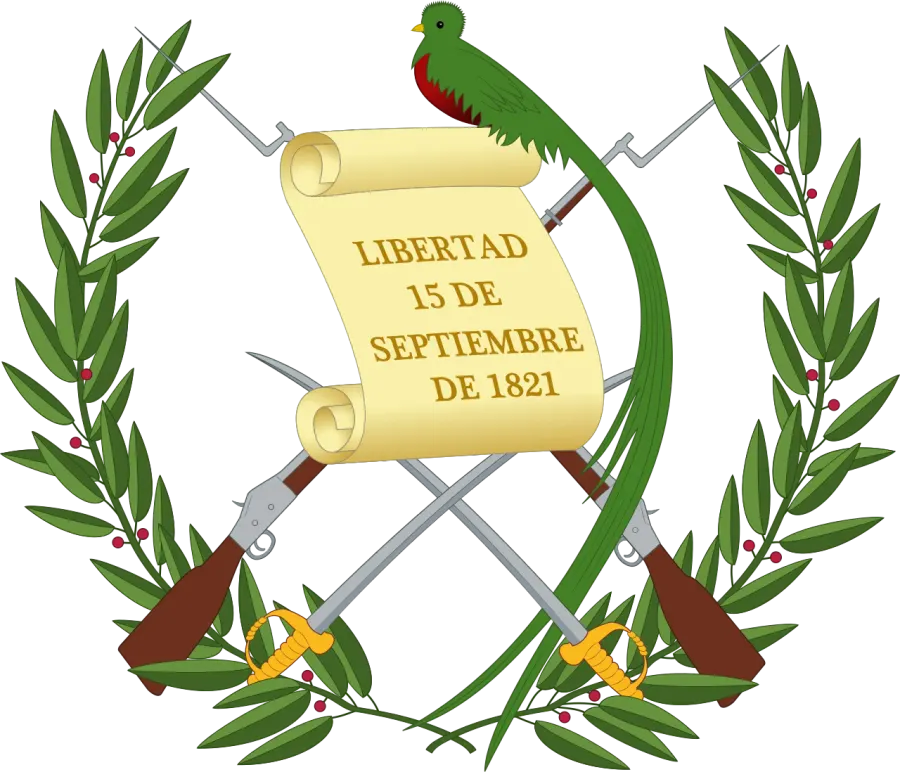 La carte Emblème du Guatemala