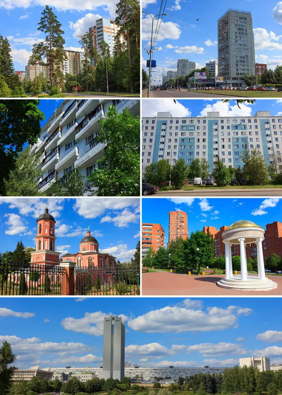 La carte District administratif de Zelenograd