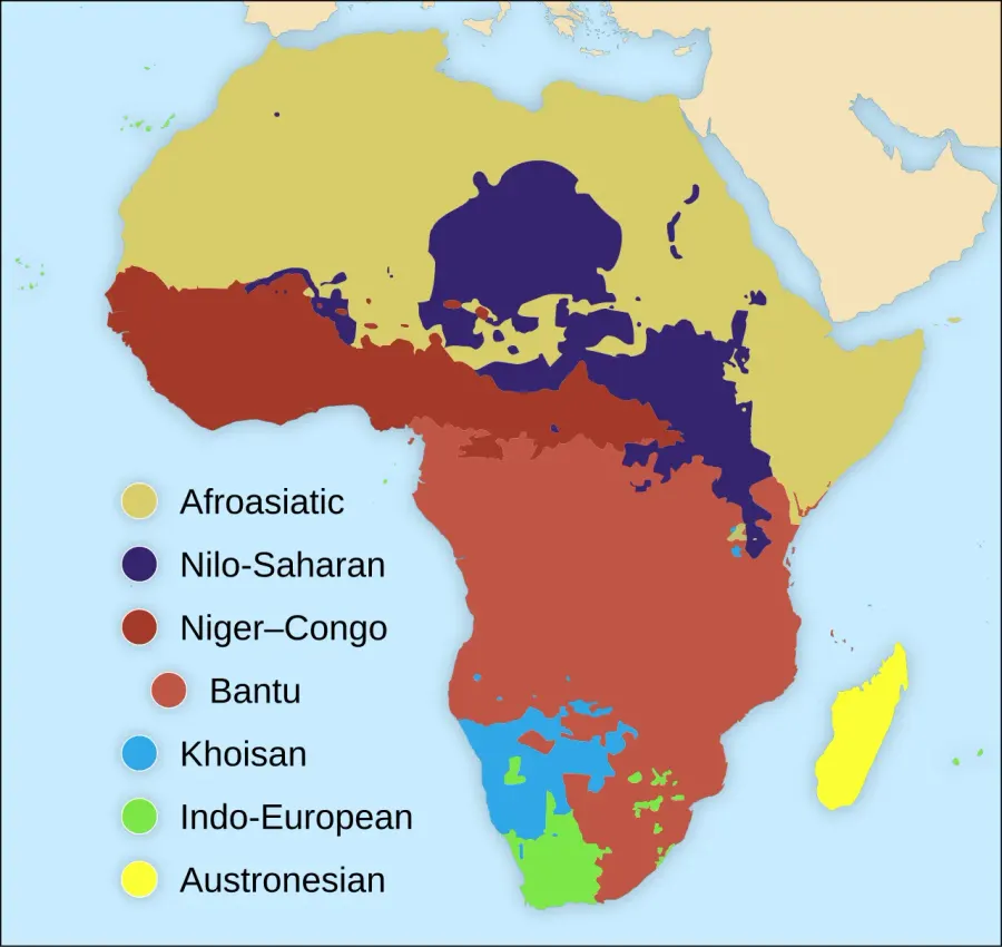 The Languages of Africa card