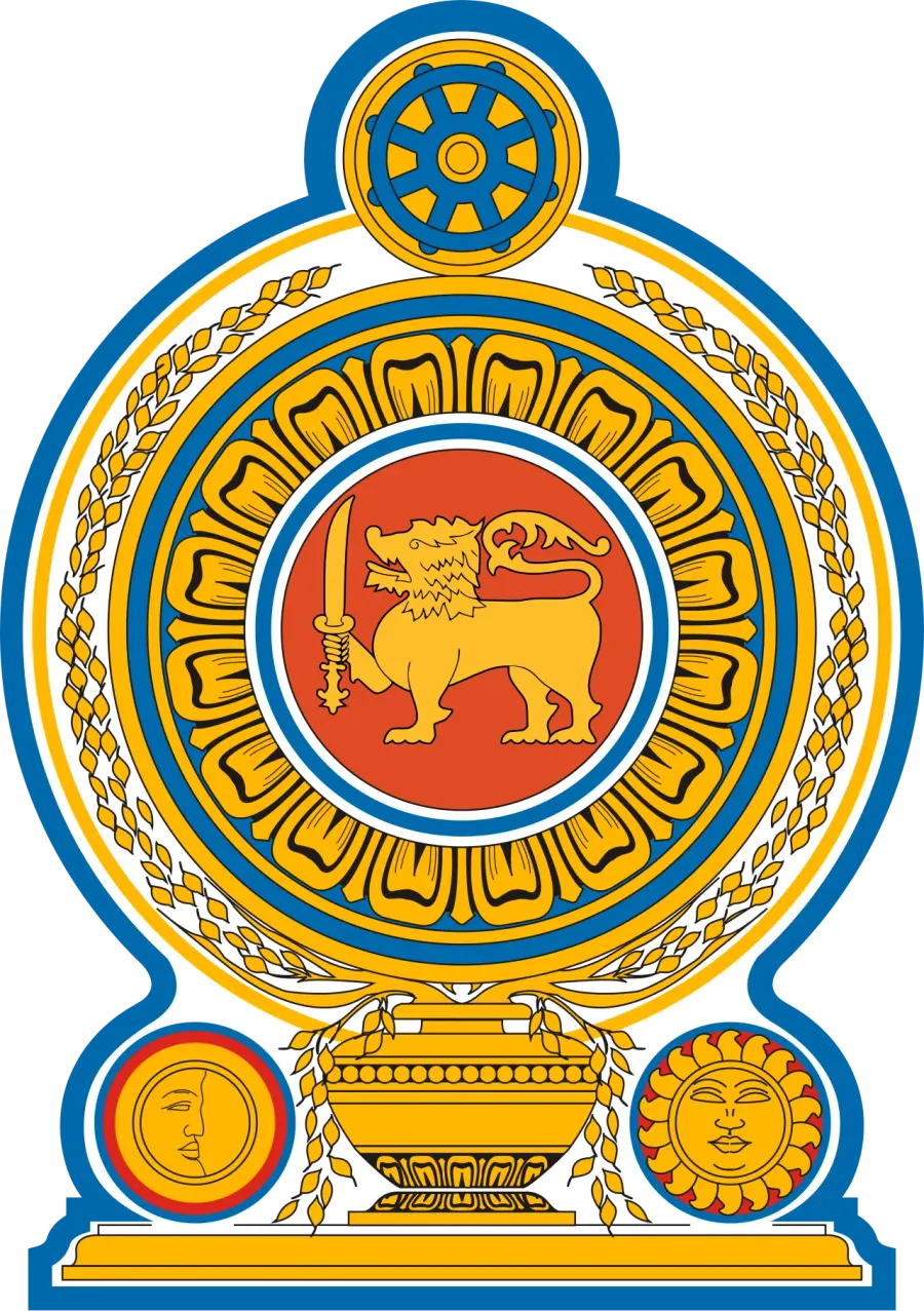La carte Emblème du Sri Lanka