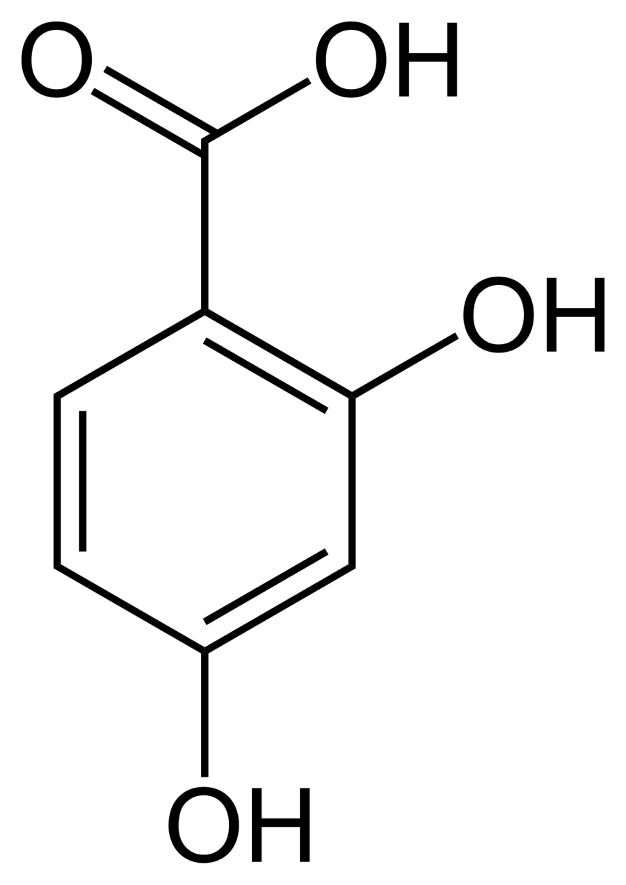 La carte Acide 2,4-dihydroxybenzoïque