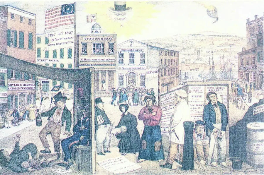 The Panic of 1837 card