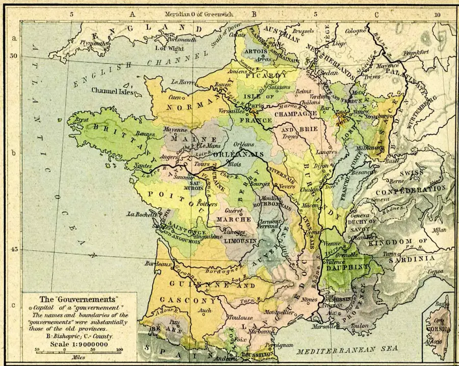 The Provinces of France card