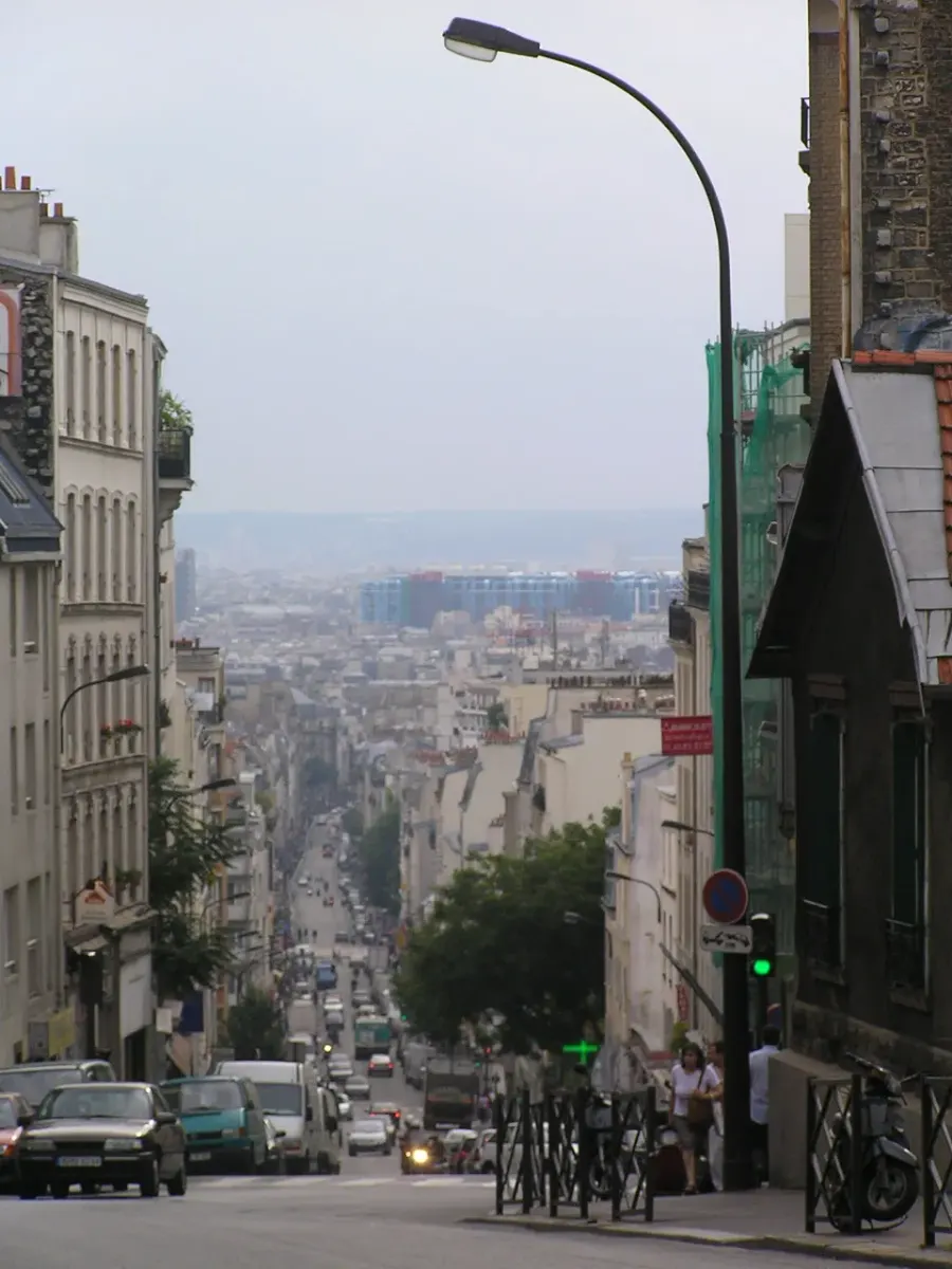 La carte 20e arrondissement de Paris