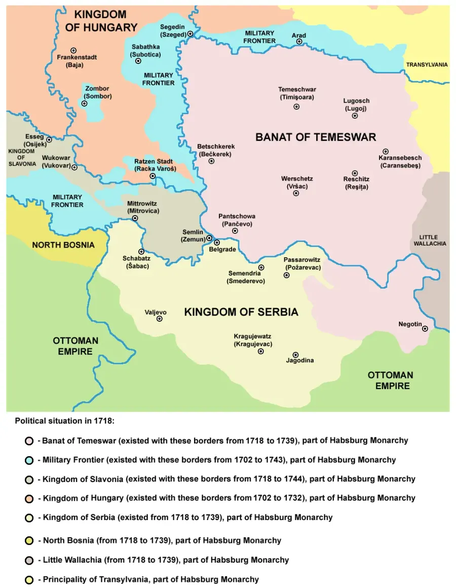La carte Traité de Passarowitz