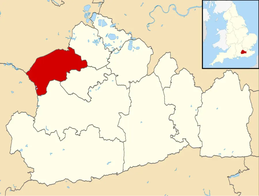 La carte Surrey Heath
