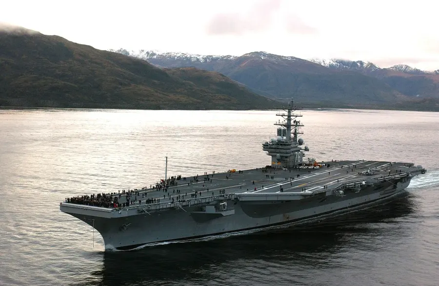 La carte USS Ronald Reagan