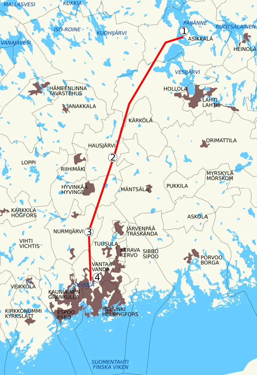 The Päijänne Water Tunnel card