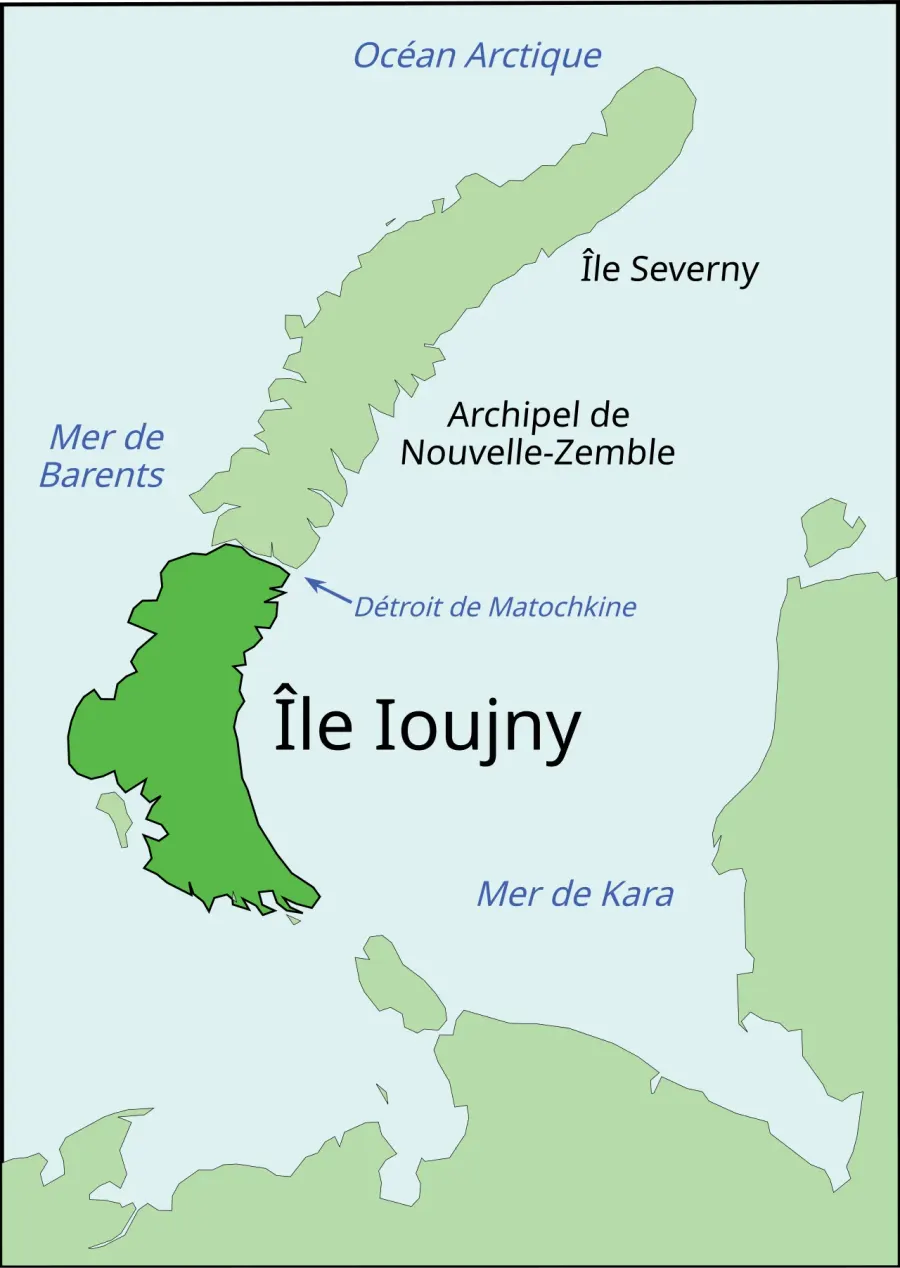 La carte Île Ioujny