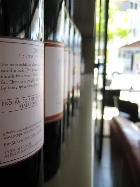 The Australian wine card