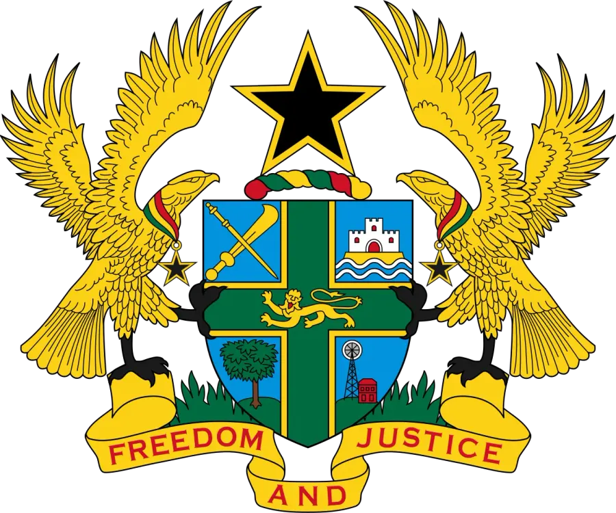 La carte Armoiries du Ghana