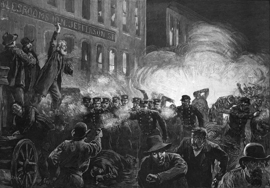La carte Massacre de Haymarket Square