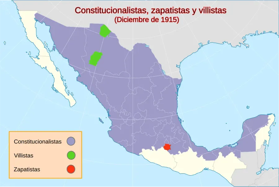 La carte Révolution mexicaine