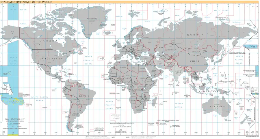 La carte UTC−10:00