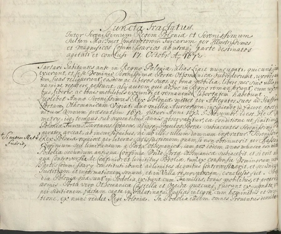La carte Paix de Buczacz