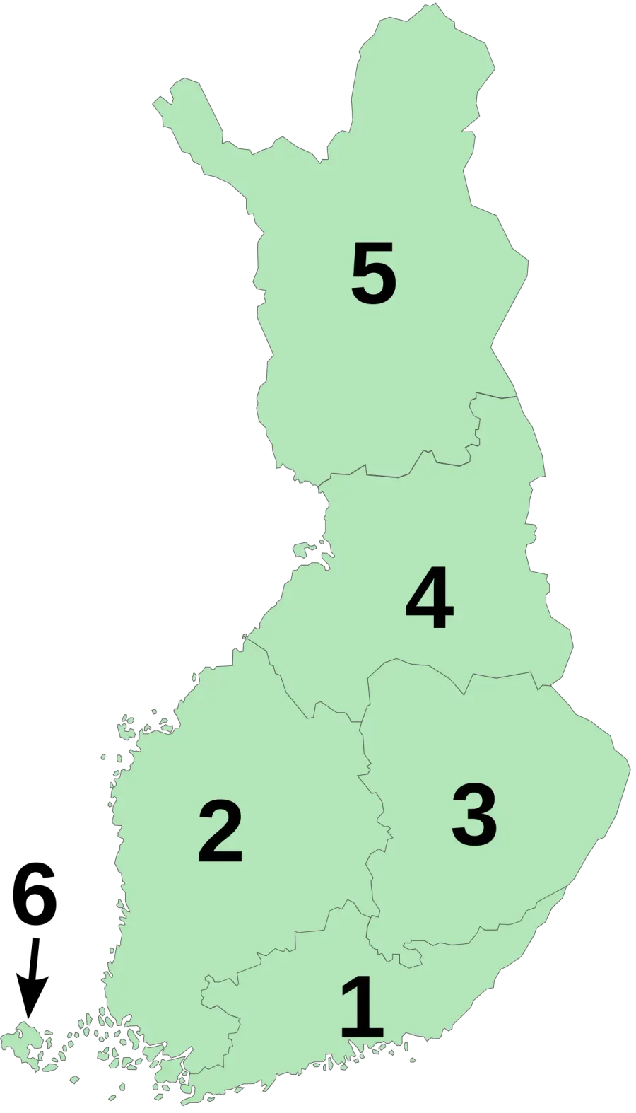 The Provinces of Finland card