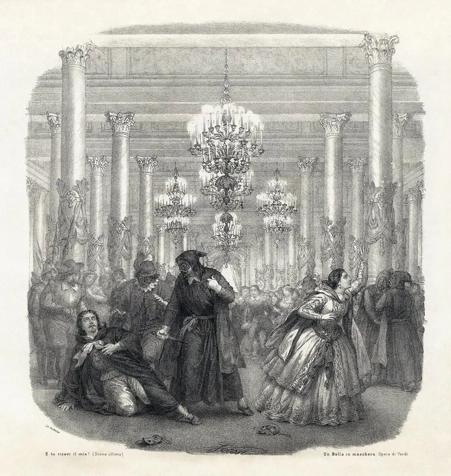 The Un ballo in maschera card