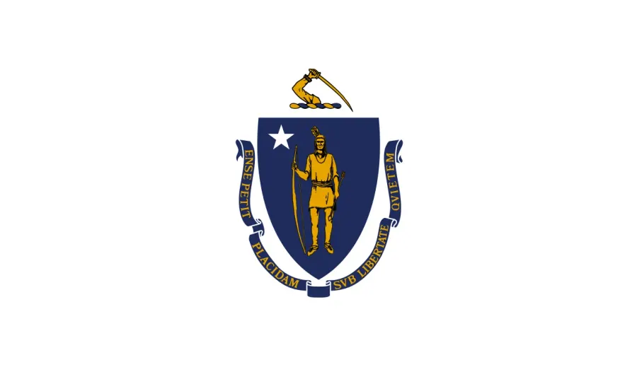 La carte Drapeau du Massachusetts