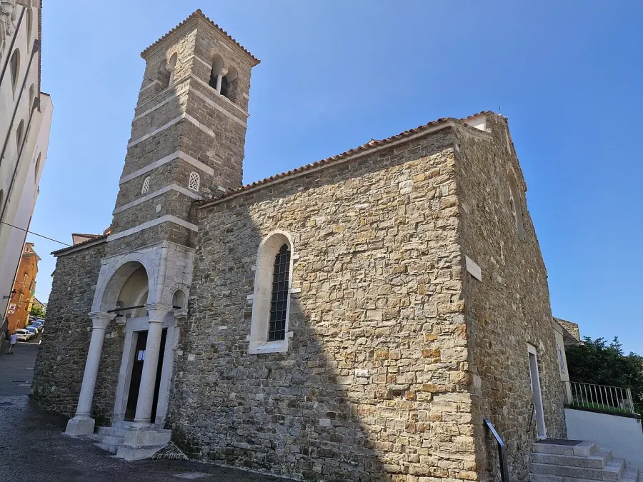 La carte Temple protestant de Trieste