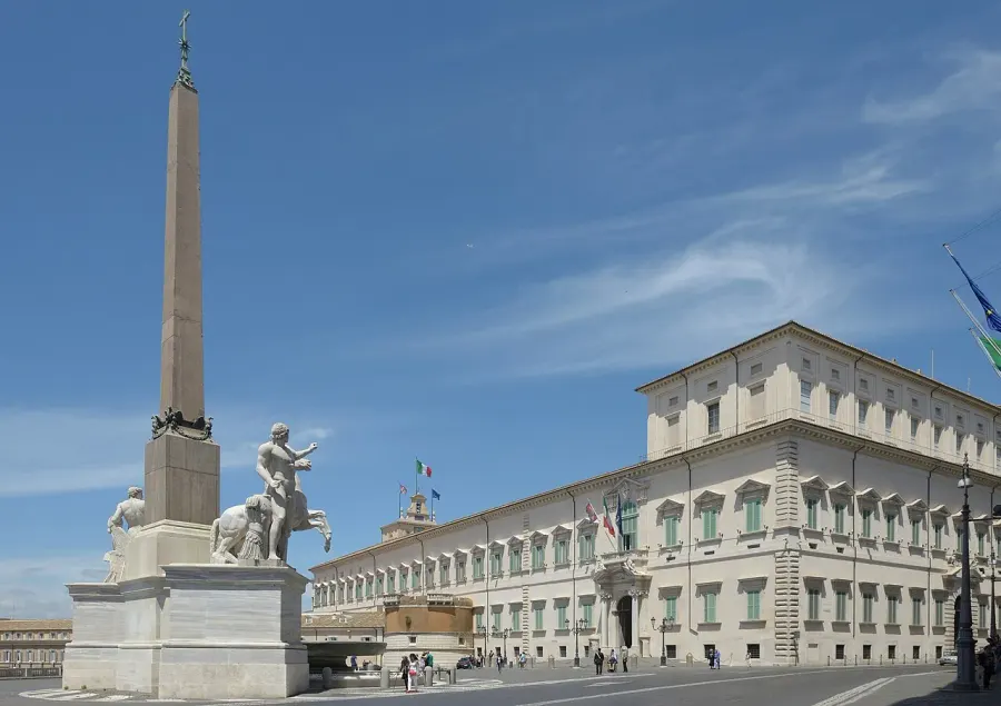 La carte Palais du Quirinal