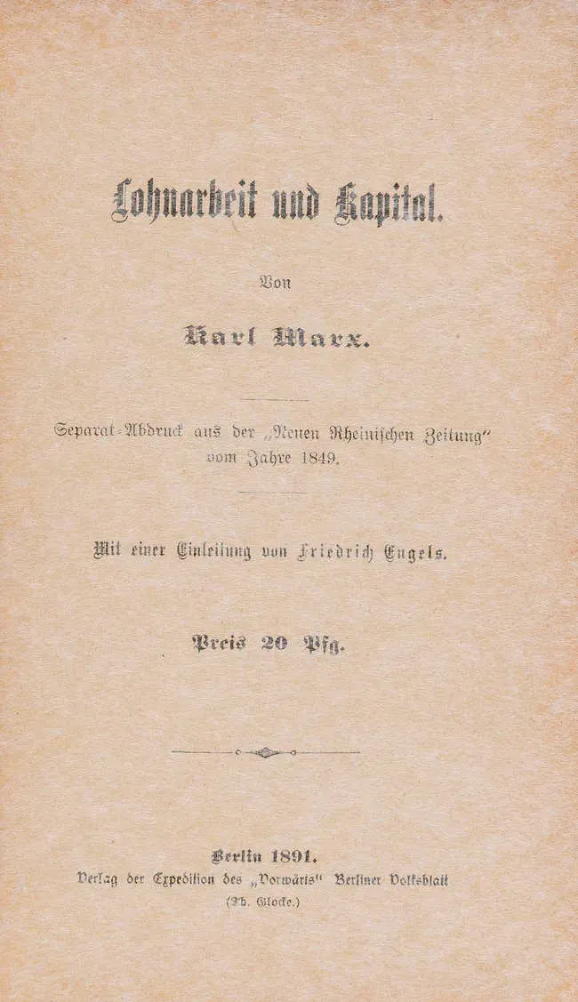 The Wage Labour and Capital card