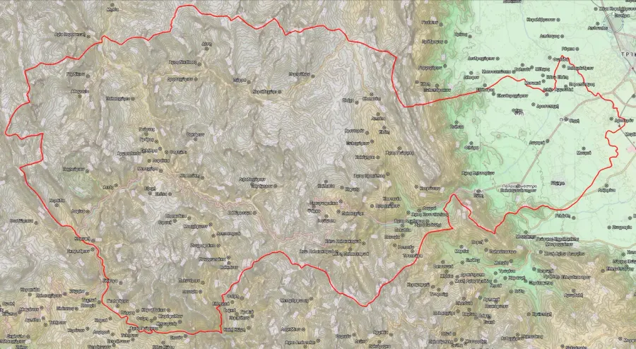 La carte Dème de Pýli