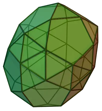 The Gyroelongated pentagonal birotunda card