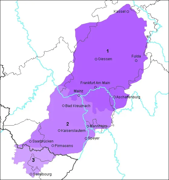 The Palatine German dialects card