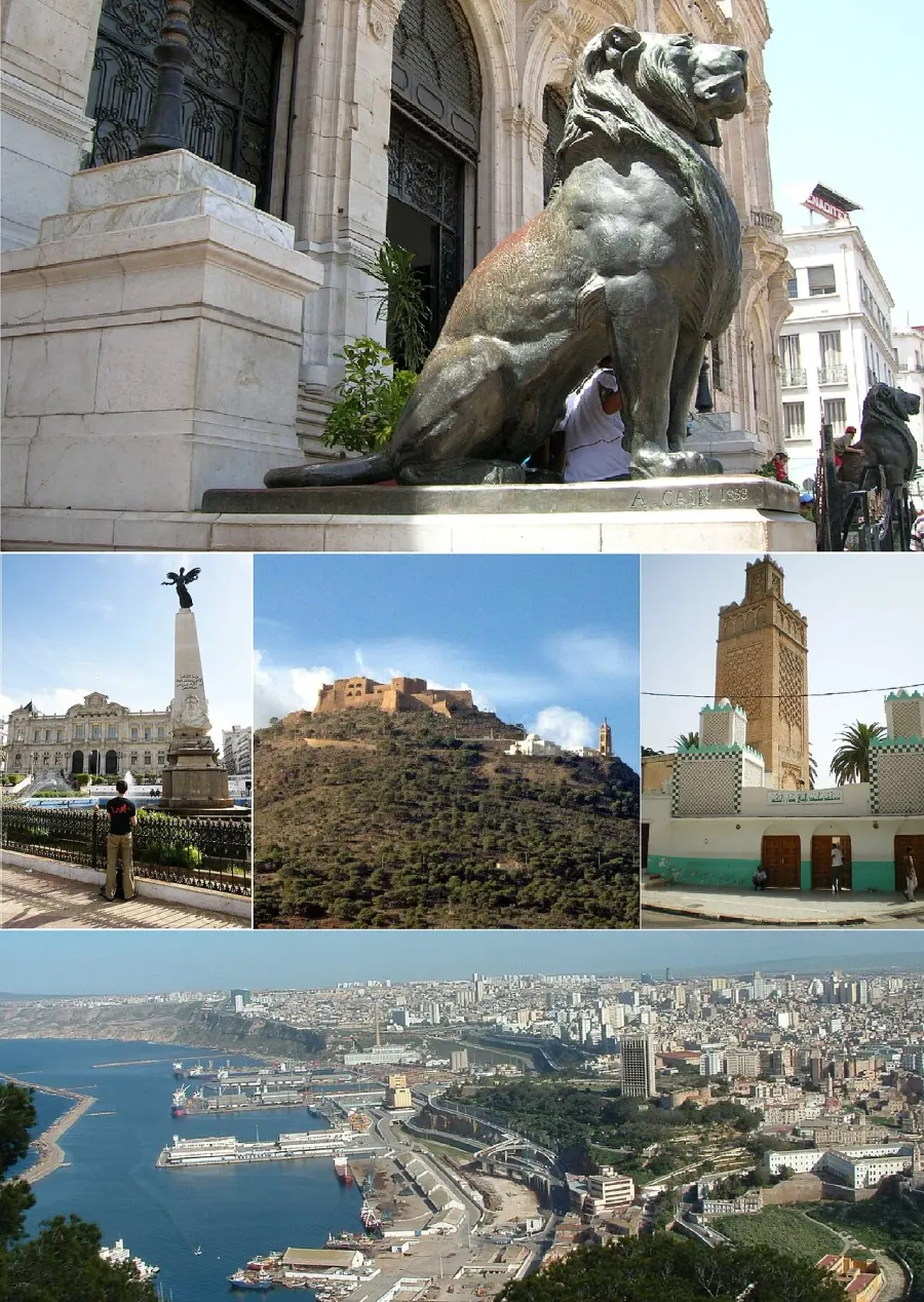 La carte Wilaya d'Oran